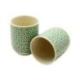 Tasses à Thé en Porcelaine Mosaïque Verte | Lot de 2