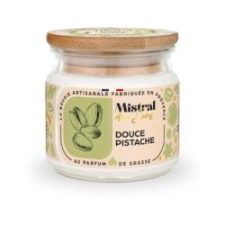 Bougie Parfumée Artisanale "Douce Pistache" 40 heures 150ml | Mistral des Sens