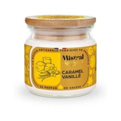 Bougie Parfumée Artisanale "Caramel Vanillé" 40 heures 150ml | Mistral des Sens