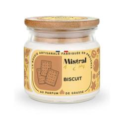 Bougie Parfumée Artisanale "Biscuit" 40 heures 150ml | Mistral des Sens