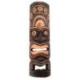 Masque Tiki Polynésien 50cm en bois sculpté et peint à la main | Déco Tiki Bar