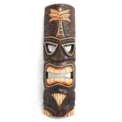 Masque Tiki 50cm en bois sculpté. fabrication artisanale. 