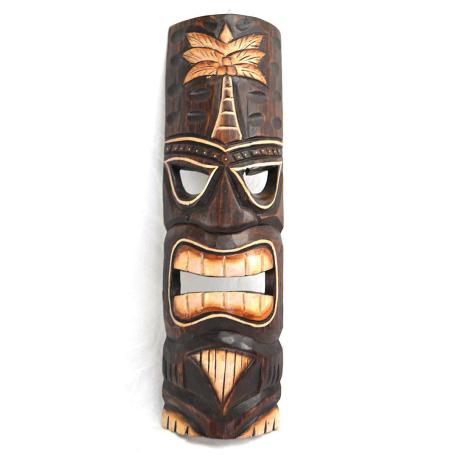 Masque Tiki 50cm en bois sculpté. fabrication artisanale. 