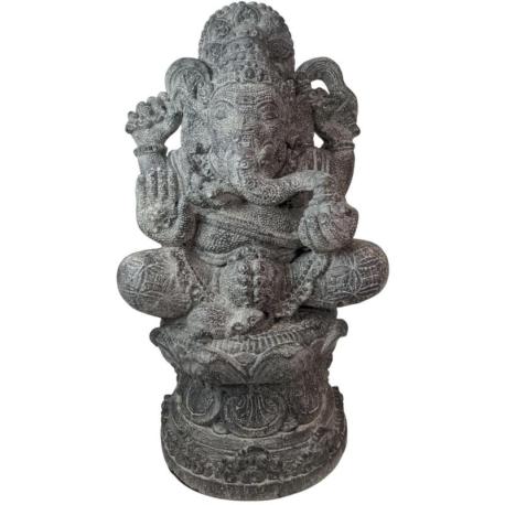Statue de Ganesh en pierre 54cm | Intérieur / Extérieur