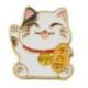 Pin's doré Maneki Neko Noir - Chance et Bonheur