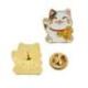 Pin's doré Maneki Neko Noir - Chance et Bonheur