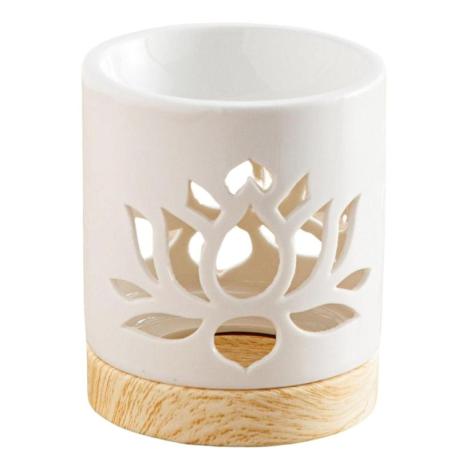 Brûle-parfum Nénuphar en Céramique Blanche