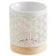 Brûle-parfum Flower en Céramique Blanche