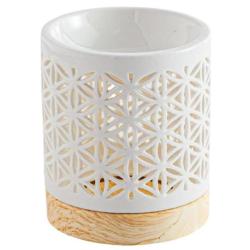 Brûle-parfum Flower en Céramique Blanche