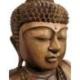 Sculpture "Bouddha Bumisparsha" en bois de Suar 100cm | Pièce Unique
