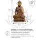 Sculpture "Bouddha Bumisparsha" en bois de Suar 100cm