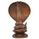 Statuette Serpent / Cobra 20cm en bois exotique sculpté main