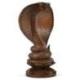 Statuette Serpent / Cobra 20cm en bois exotique sculpté main