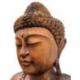 Grande Statue de Bouddha assis en bois de Suar 100cm