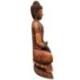 Grande Statue de Bouddha assis en bois de Suar 100cm