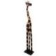 Statue Girafe debout 100cm en bois, déco africaine