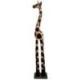Statue Girafe debout 100cm en bois, déco africaine