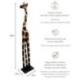 Statue Girafe debout 100cm en bois, déco africaine