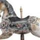 Statue Cheval de carrousel en bois 50cm | Déco rétro vintage