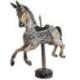 Statue Cheval de carrousel en bois 50cm décoration rétro vintage.