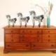 Cheval en Bois Sculpté et Peint à la Main 40cm | Décoration Vintage