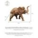 Sculpture Éléphant d'Afrique XL en bois brut 70cm