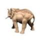 Sculpture Éléphant d'Afrique XL en bois brut 70cm