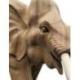 Sculpture Éléphant d'Afrique XL en bois brut 70cm