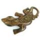 Salamandre motif tribal - décoration murale en bois 30cm