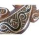 Salamandre motif tribal - décoration murale en bois 30cm