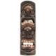 Masque Tiki Polynésien double visage 50cm en bois sculpté - Déco Tiki Bar