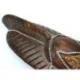 Masque en bois 30cm - crête africaine - décoration ethnique chic.
