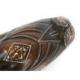 Masque africain en bois 30cm au décor graphique, décoration exotique