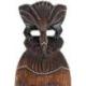 Masque africain en bois 30cm à coiffe sculptée, fait main