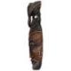 Masque africain en bois 30cm à coiffe sculptée, fait main