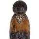 Masque africain en bois 30cm au visage serein, décoration ethnique