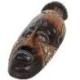 Masque africain en bois 30cm au visage serein, décoration ethnique