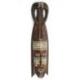Masque africain en bois 50cm à motifs colorés, déco murale ethnique