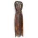 Masque africain en bois 50cm à motifs colorés, déco murale ethnique