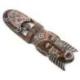 Masque africain tortue colorée 50cm en bois, déco murale africaine