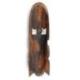 Masque africain tortue colorée 50cm en bois, déco murale africaine