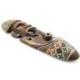Masque Africain "fumeur de pipe" 50cm en bois + motifs colorés