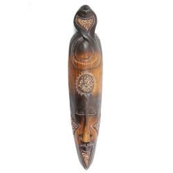 Masque africain serpent 50cm en bois fait main.