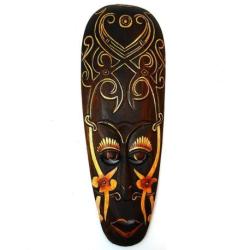 Masque Africain en bois 50cm. Décoration murale ethnique africaine.