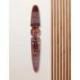 Grand masque en bois africain 100cm motif fumeur de pipe.