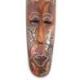 Masque Africain en bois 50cm motif Gecko.