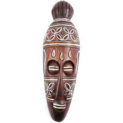 Petit masque 30cm en bois sculpté à la main