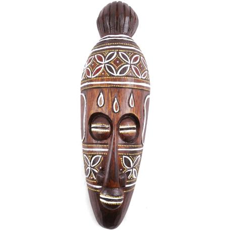 Petit masque 30cm en bois sculpté à la main