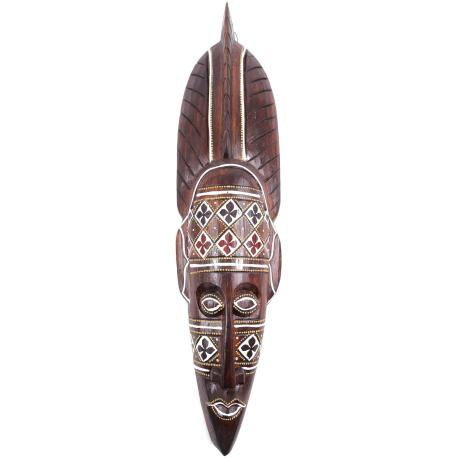 Grand masque africain en bois - Décoration faite à la main 50cm