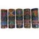 Lot de 5 masques tikis multicolores en bois sculpté et peint à la main 30cm